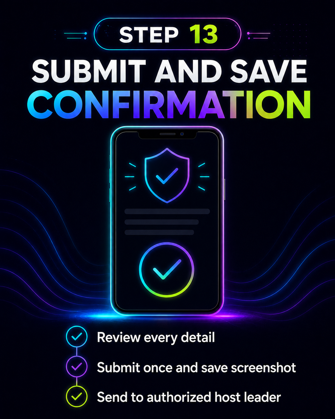 MIGO LIVE onboarding step 13: Submit and confirm